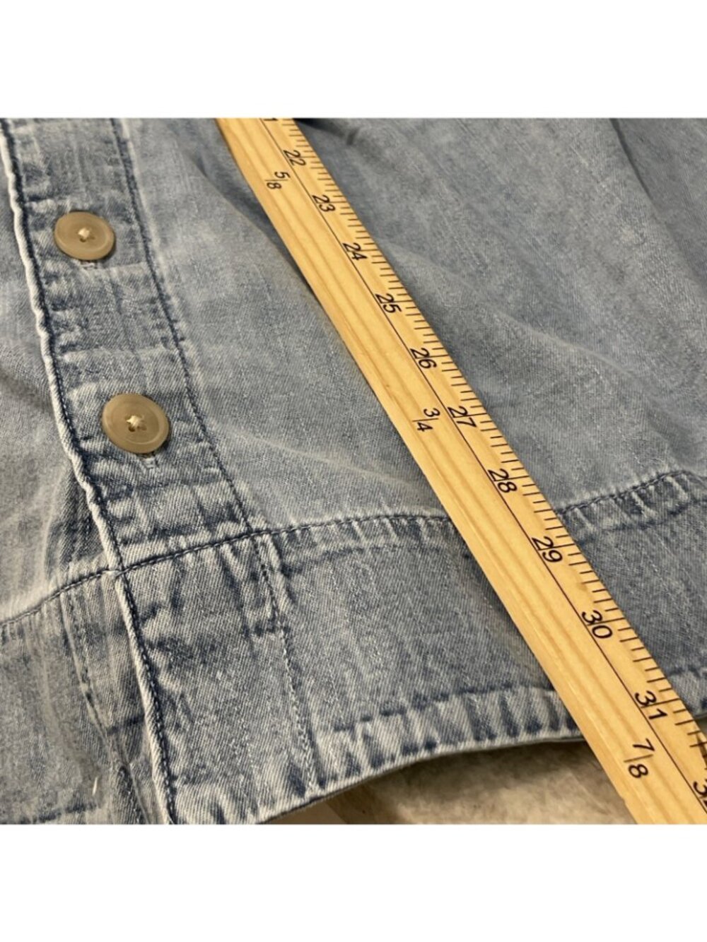 Gap Denim Skirt Womens Size 26 Blue Jean Button Down Full Skirt Boho Western - Picture 7 of 10
